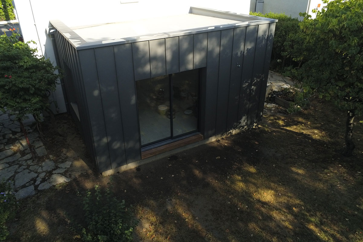 bardage zinc sur extension toulouse